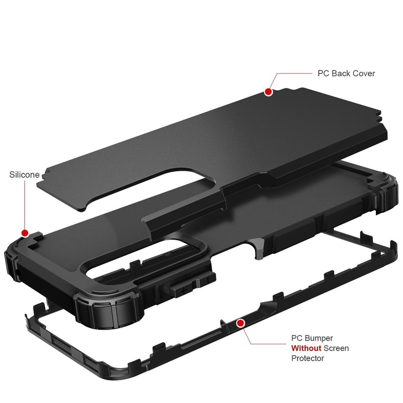 Motorola Edge 2021 Protective Phone Case Shockproof PC Silicone Case With Slim Grip 2