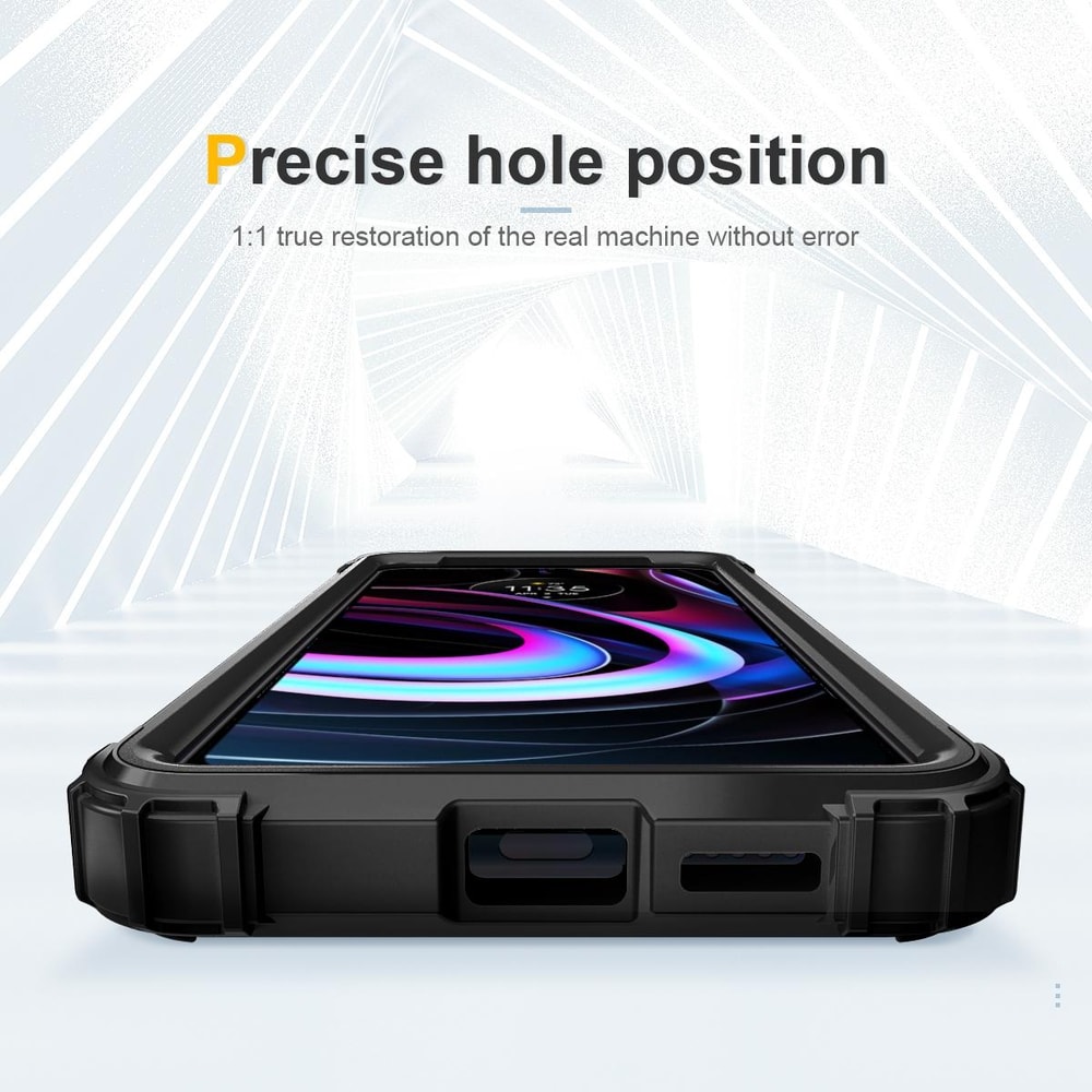 Motorola Edge 2021 Protective Phone Case Shockproof PC Silicone Case With Slim Grip 4