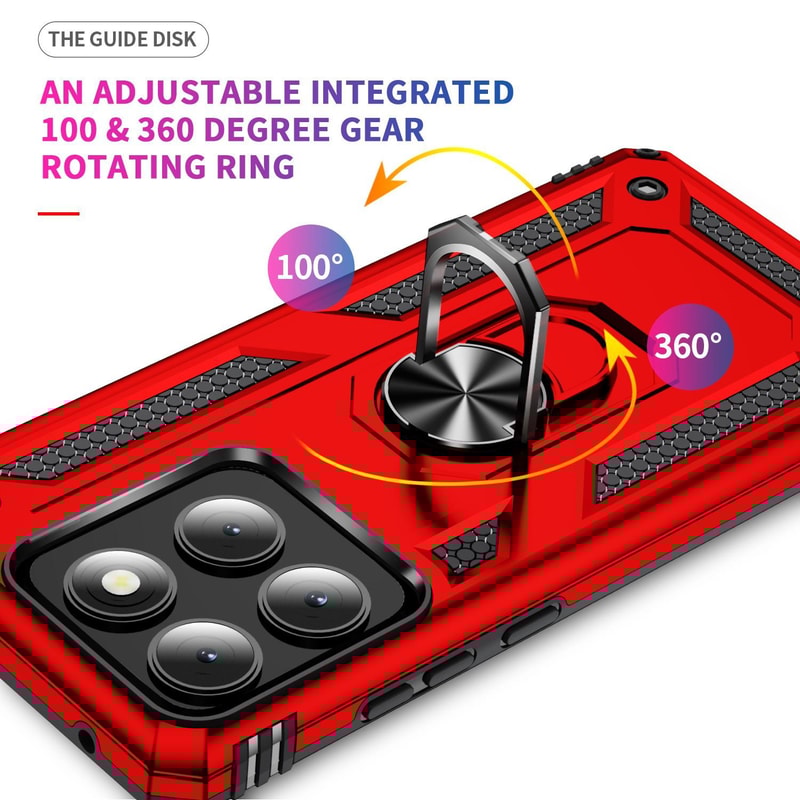 Motorola Edge 5G Shockproof Phone Case With Ring Holder Protective Cover 3