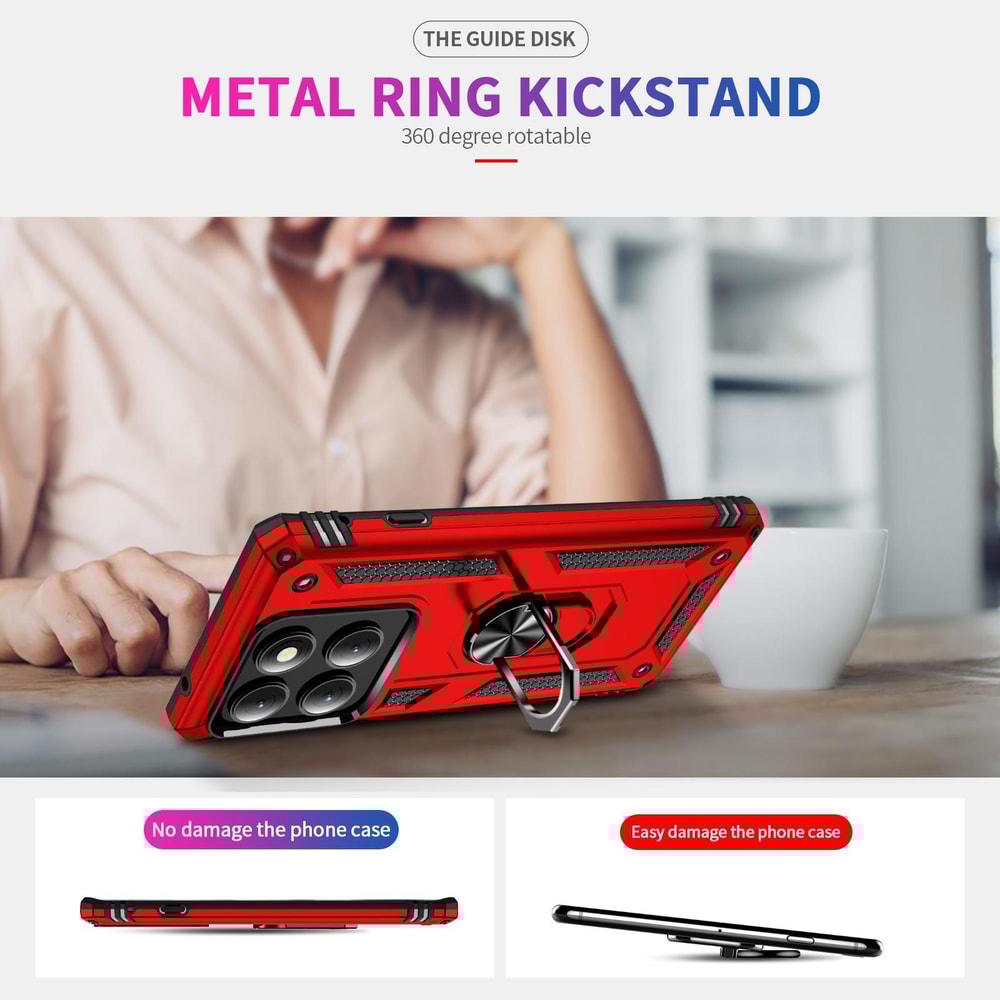 Motorola Edge 5G Shockproof Phone Case With Ring Holder Protective Cover 6