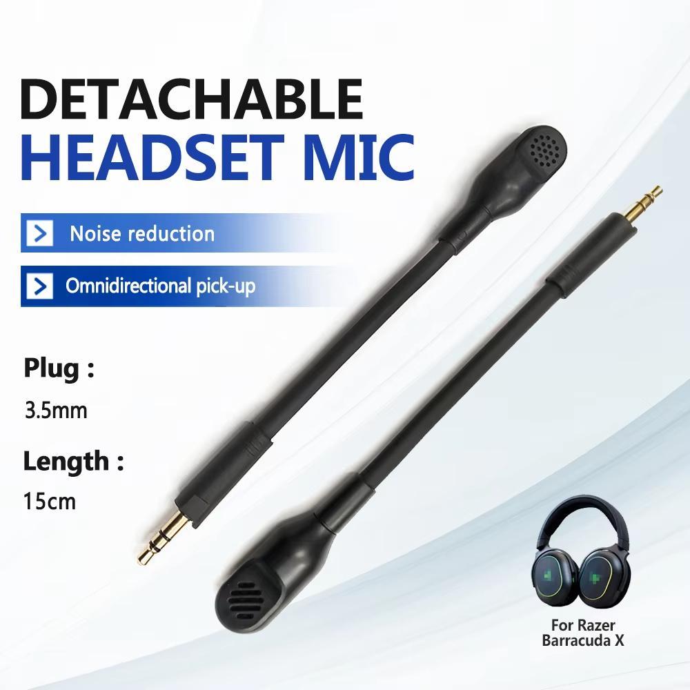 Premium Gaming Headset Microphone 35mm Detachable Condenser Mic For Razer Barracuda X 1