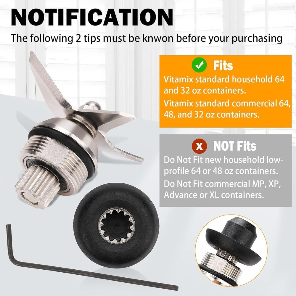 Vitamix 5200 Blade Replacement Kit Stainless Steel Ice Crusher Assembly 2