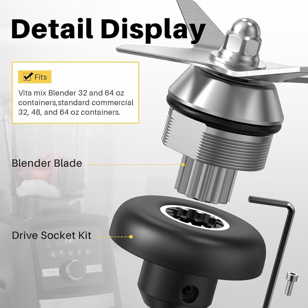 Vitamix 5200 Blade Replacement Kit Stainless Steel Ice Crusher Assembly 3