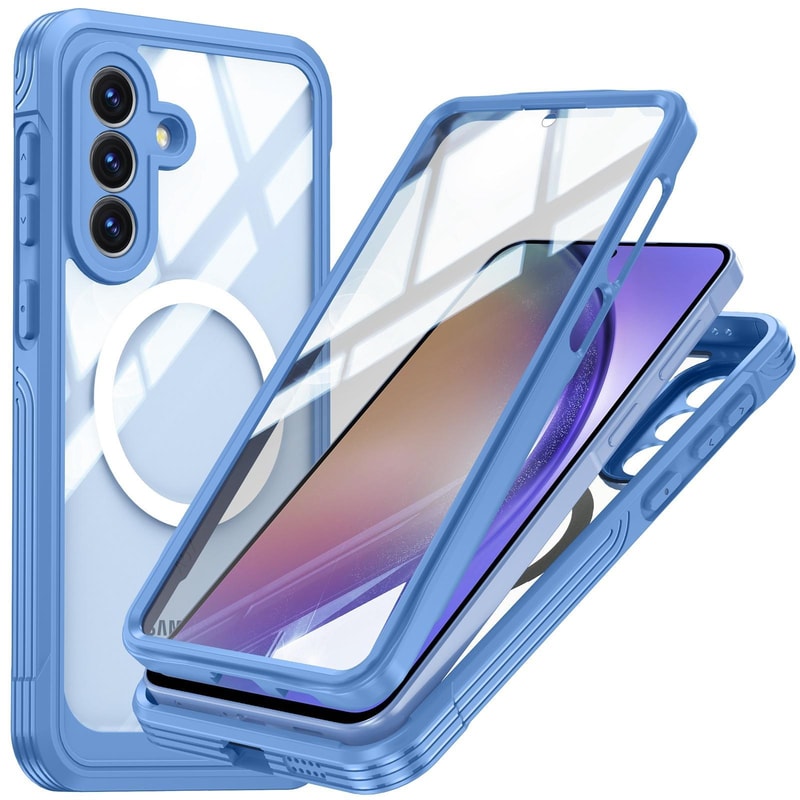 MagSafe Tempered Glass Phone Case For Samsung Galaxy Shockproof Clear Cover 8