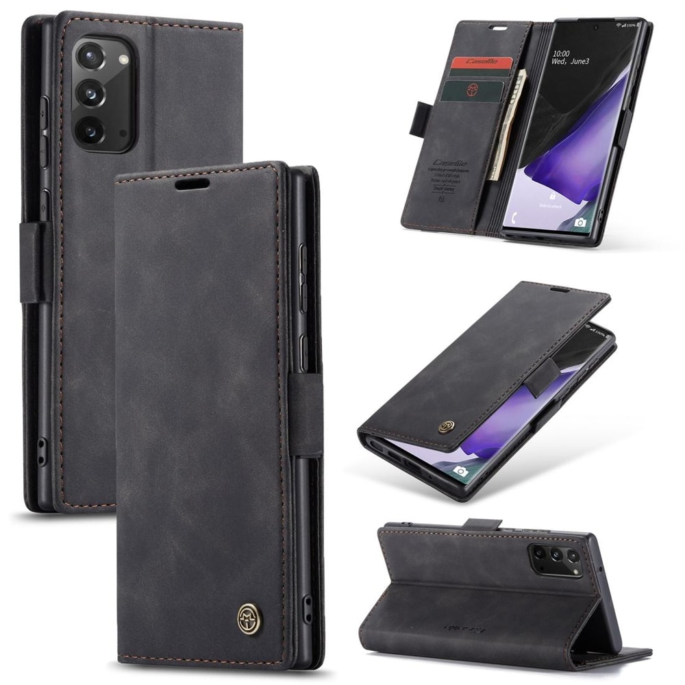 CaseMe Leather Wallet Case for Samsung Galaxy, Flip Stand Phone Case with Card Holder