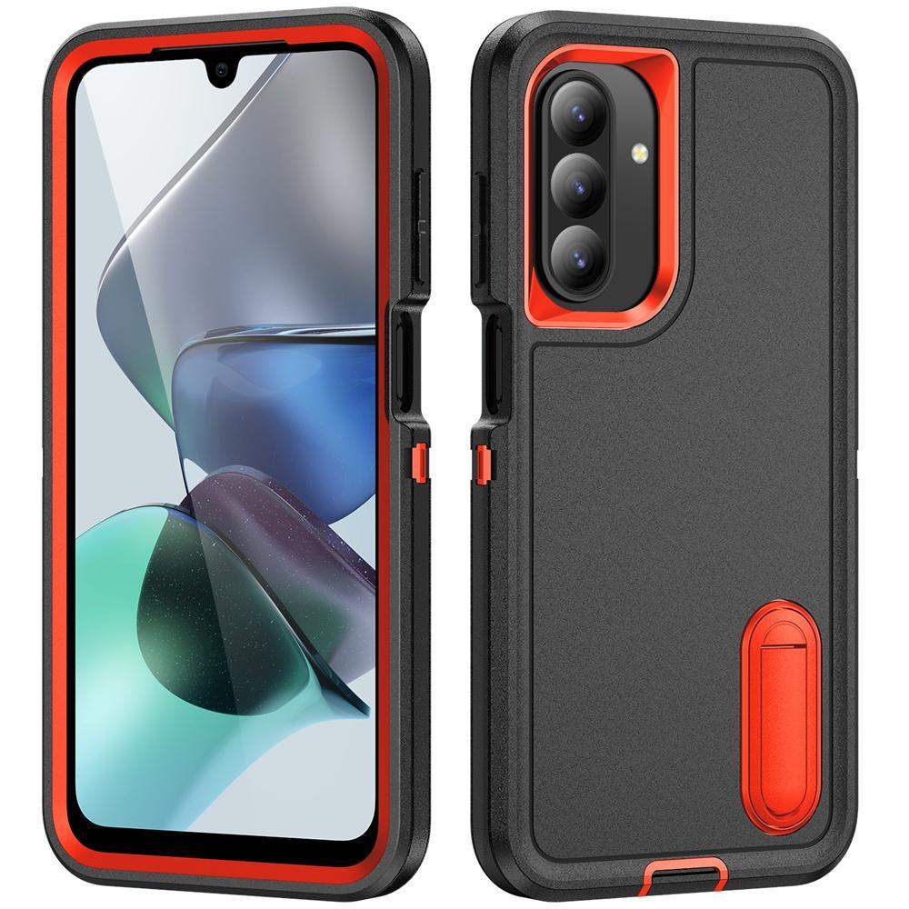 Rugged Shockproof Phone Case with Built-In Stand Hybrid Silicone Armor Cover