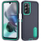 Rugged Shockproof Phone Case with Built-In Stand Hybrid Silicone Armor Cover