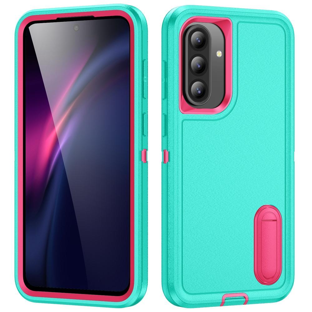 Rugged Shockproof Phone Case with Built-In Stand Hybrid Silicone Armor Cover