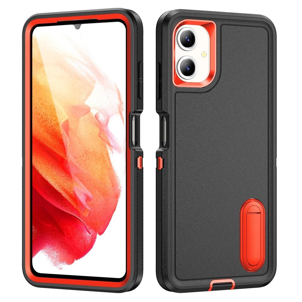 Rugged Shockproof Phone Case with Built-In Stand Hybrid Silicone Armor Cover