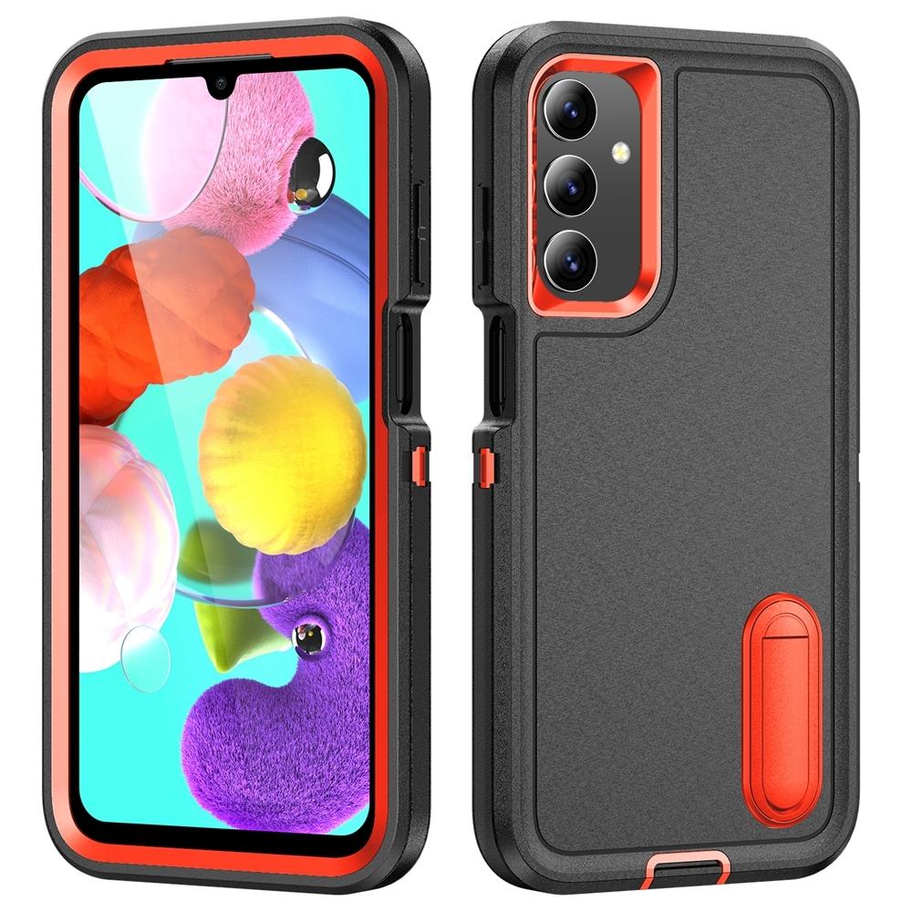 Rugged Shockproof Phone Case with Built-In Stand Hybrid Silicone Armor Cover