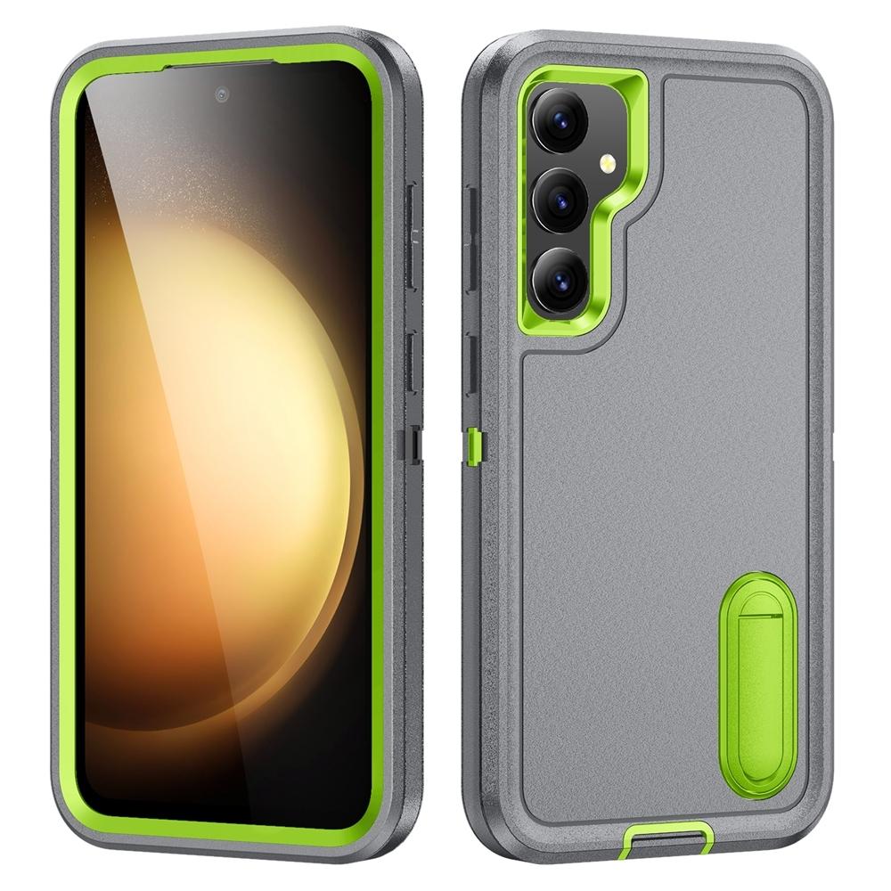 Rugged Shockproof Phone Case with Built-In Stand Hybrid Silicone Armor Cover