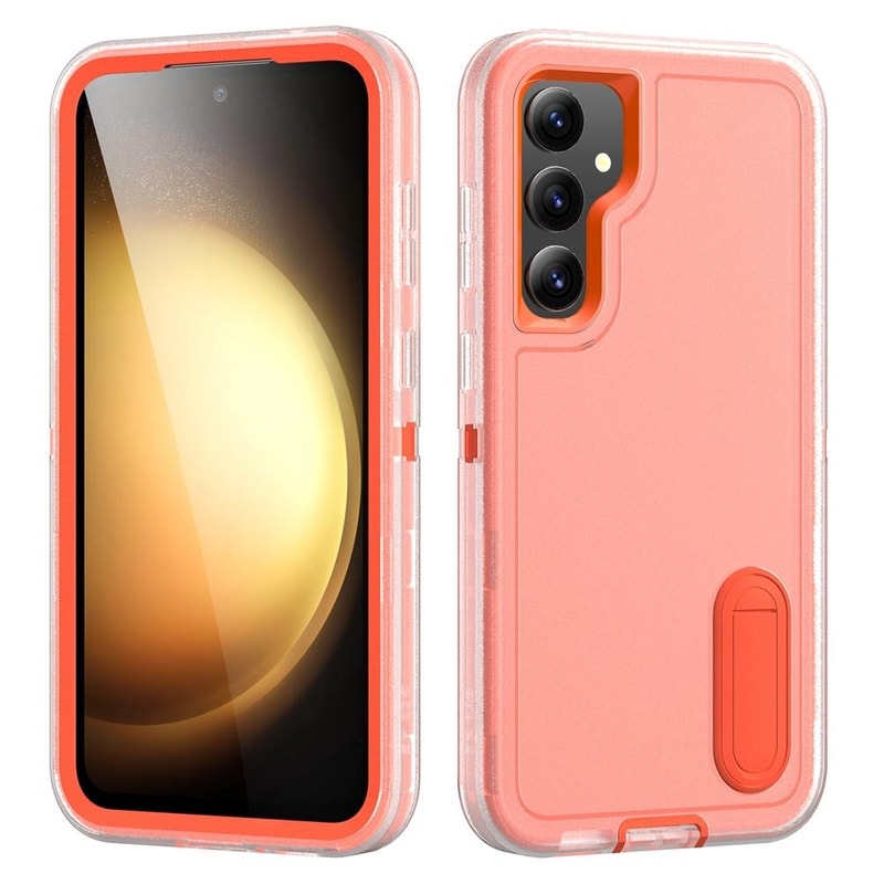 Rugged Shockproof Phone Case with Built-In Stand Hybrid Silicone Armor Cover