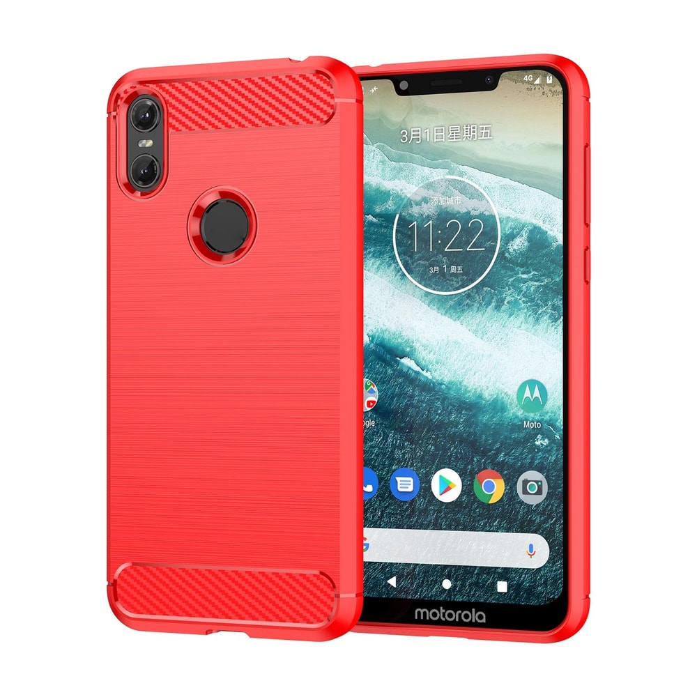 Carbon Fiber Brushed TPU Case for Motorola Moto Shockproof Slim Protective Phone Cover