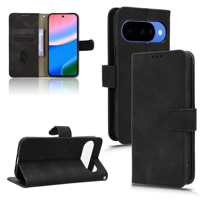 Magnetic Flip Leather Wallet Case for Google Pixel Skin Feel Shockproof Cover