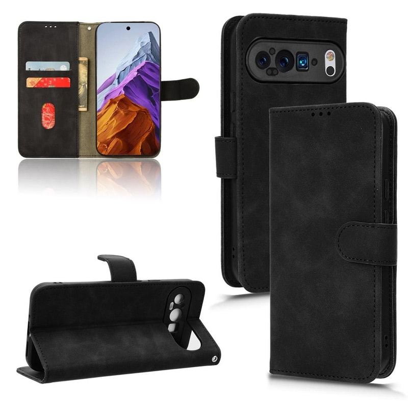 Magnetic Flip Leather Wallet Case for Google Pixel Skin Feel Shockproof Cover
