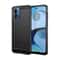 Motorola Moto G Power carbon fiber phone case slim shockproof TPU case with brushed grip design