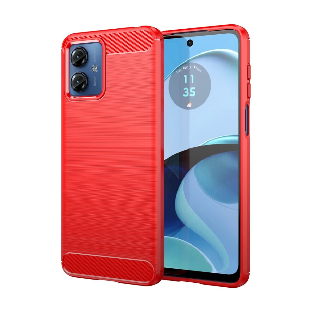 Motorola Moto G Power carbon fiber phone case slim shockproof TPU case with brushed grip design