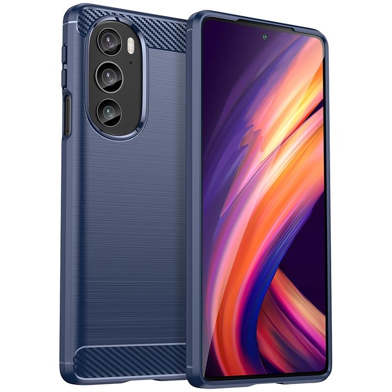 Motorola Moto G Power carbon fiber phone case slim shockproof TPU case with brushed grip design