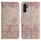 Cute Cat Embossed Wallet Phone Case for Samsung Galaxy with Card Holder and Lanyard