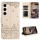 Cute Cat Embossed Wallet Phone Case for Samsung Galaxy with Card Holder and Lanyard