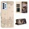 Cute Cat Embossed Wallet Phone Case for Samsung Galaxy with Card Holder and Lanyard