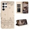 Cute Cat Embossed Wallet Phone Case for Samsung Galaxy with Card Holder and Lanyard