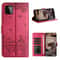 Cute Cat Embossed Wallet Phone Case for Samsung Galaxy with Card Holder and Lanyard