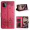 Cute Cat Embossed Wallet Phone Case for Samsung Galaxy with Card Holder and Lanyard