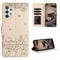 Cute Cat Embossed Wallet Phone Case for Samsung Galaxy with Card Holder and Lanyard