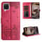 Cute Cat Embossed Wallet Phone Case for Samsung Galaxy with Card Holder and Lanyard