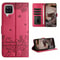 Cute Cat Embossed Wallet Phone Case for Samsung Galaxy with Card Holder and Lanyard