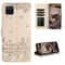 Cute Cat Embossed Wallet Phone Case for Samsung Galaxy with Card Holder and Lanyard