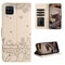 Cute Cat Embossed Wallet Phone Case for Samsung Galaxy with Card Holder and Lanyard