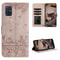 Cute Cat Embossed Wallet Phone Case for Samsung Galaxy with Card Holder and Lanyard