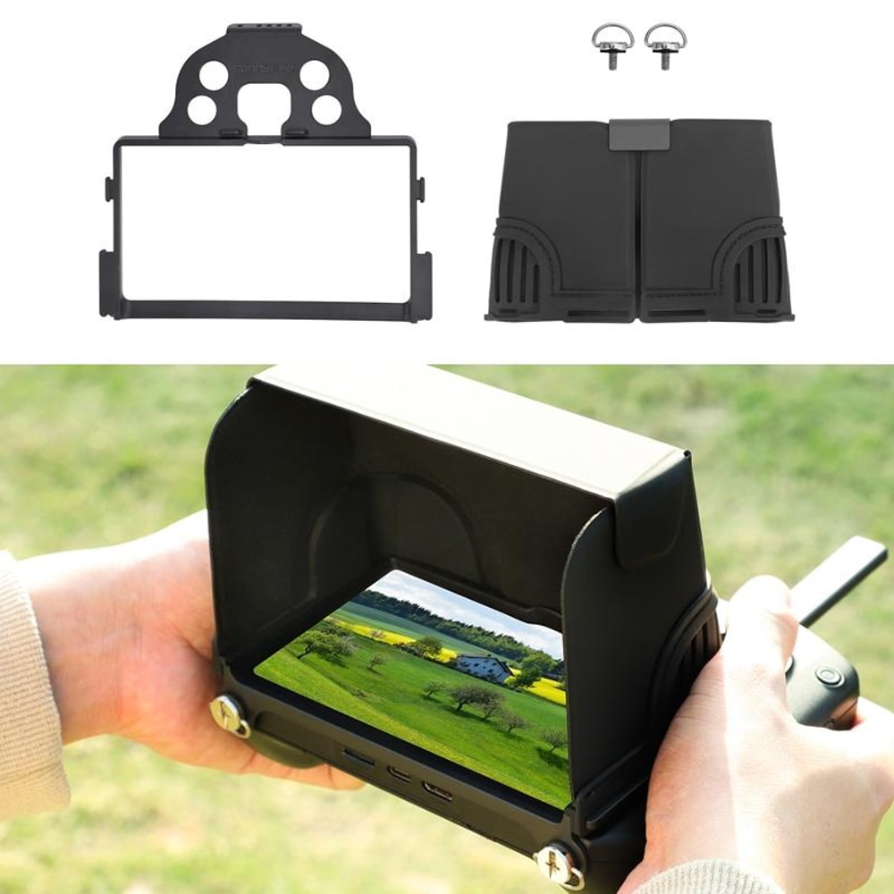 DJI RC Plus 2 Sunshade Cover with Screen Protection Foldable Anti-Glare Remote Shield