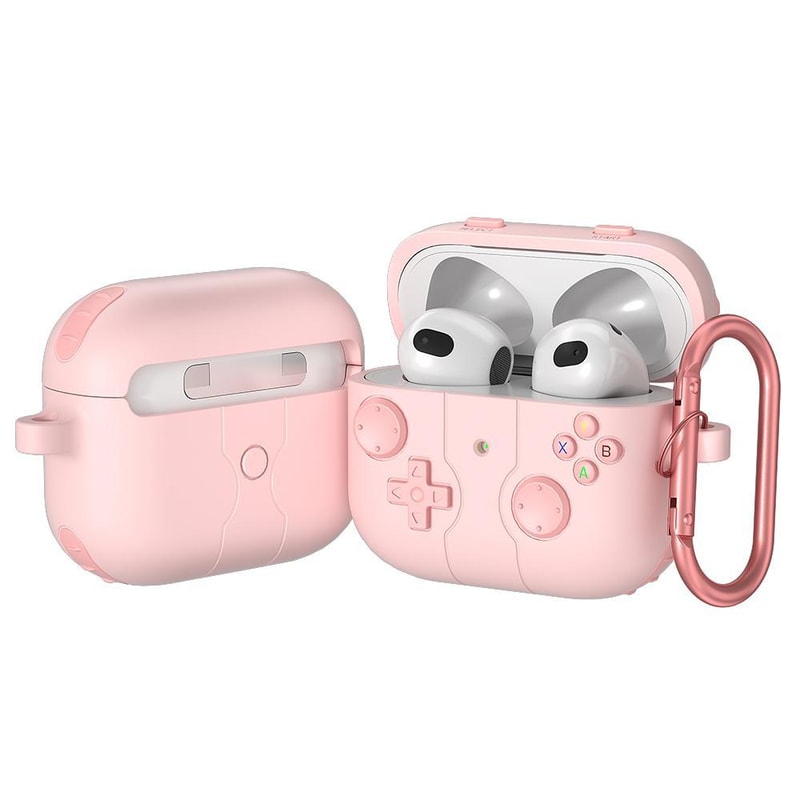 Game Console Style AirPods Pro Case With Carabiner Silicone Protective Cover For Everyday Carry 11