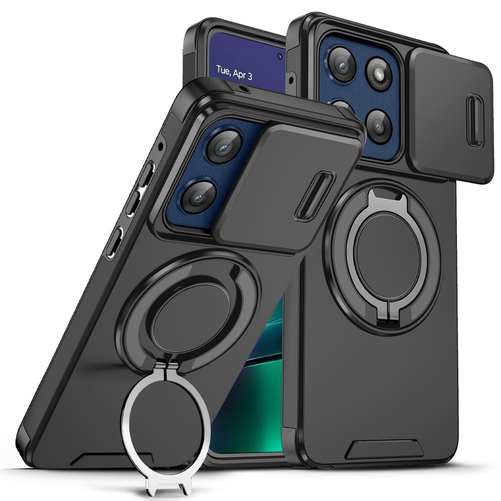 Moto G Stylus 5G Camshield Case With Ring Holder Shockproof Protective Cover 8