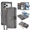 For IPhone Lawa Series 2 In 1 Wallet Zipper Detachable MagSafe Phone Case With Lanyard 12