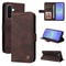 Samsung Galaxy Leather Wallet Case With Card Slots Stand Life Tree Metal Button 9