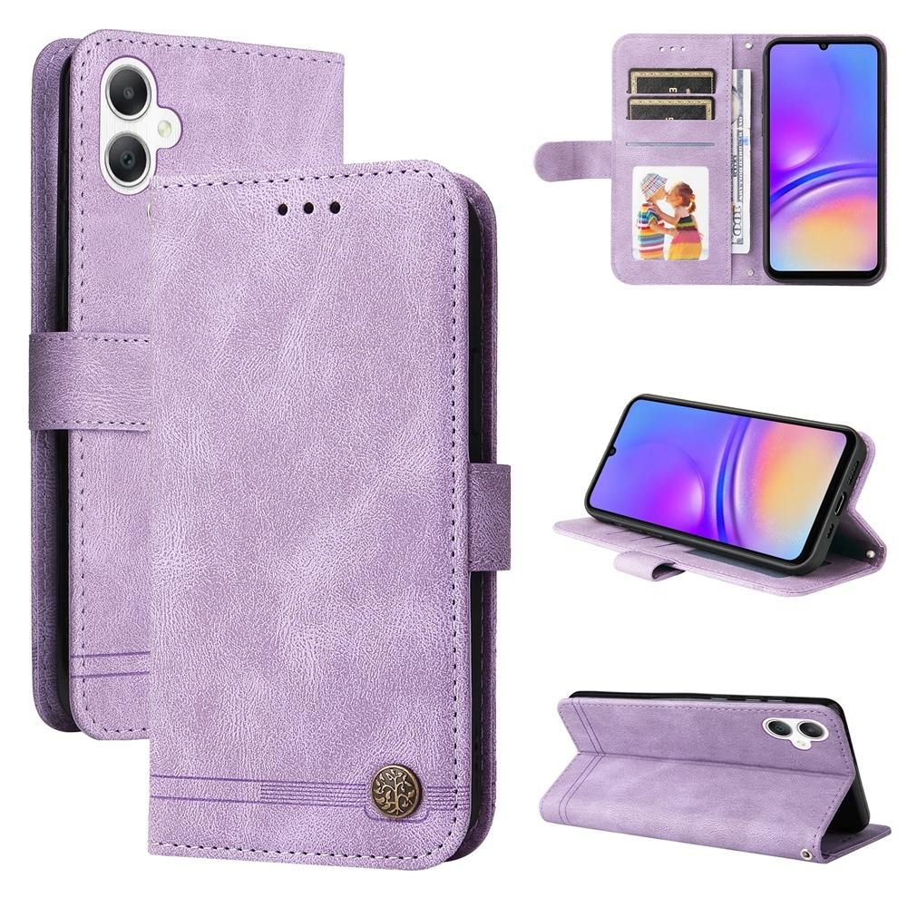 Samsung Galaxy Leather Wallet Case With Card Slots Stand Life Tree Metal Button 17