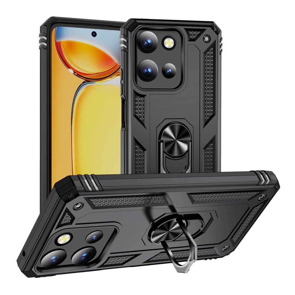 Motorola Edge Shockproof TPU PC Case With Ring Holder Kickstand Protective Cover 9
