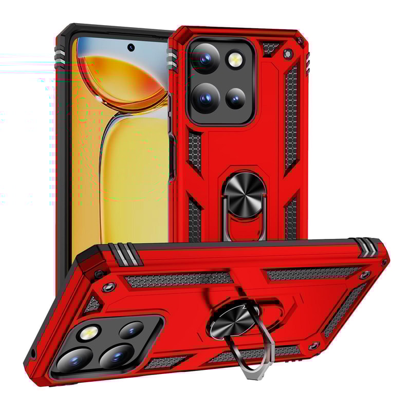 Motorola Edge Shockproof TPU PC Case With Ring Holder Kickstand Protective Cover 18