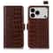 Crocodile Cowhide Leather Wallet Case with Stand for iPhone RFID Protection