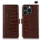 Crocodile Cowhide Leather Wallet Case with Stand for iPhone RFID Protection
