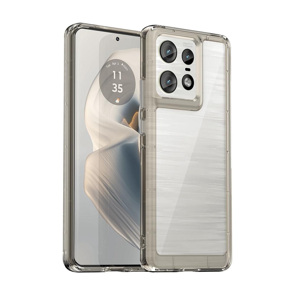 Motorola Edge 2024 protective phone case with Clear Acrylic Back & Shockproof TPU Bumper