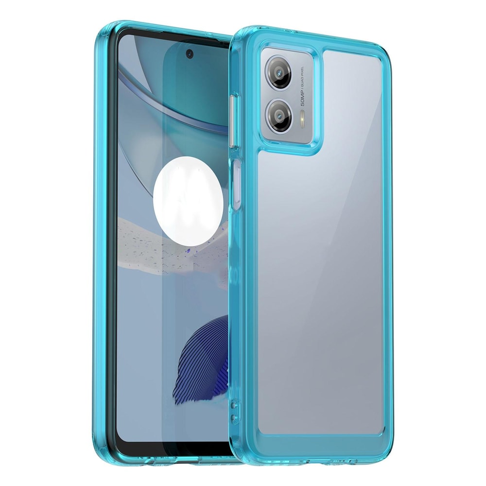 Motorola Edge 2024 protective phone case with Clear Acrylic Back & Shockproof TPU Bumper