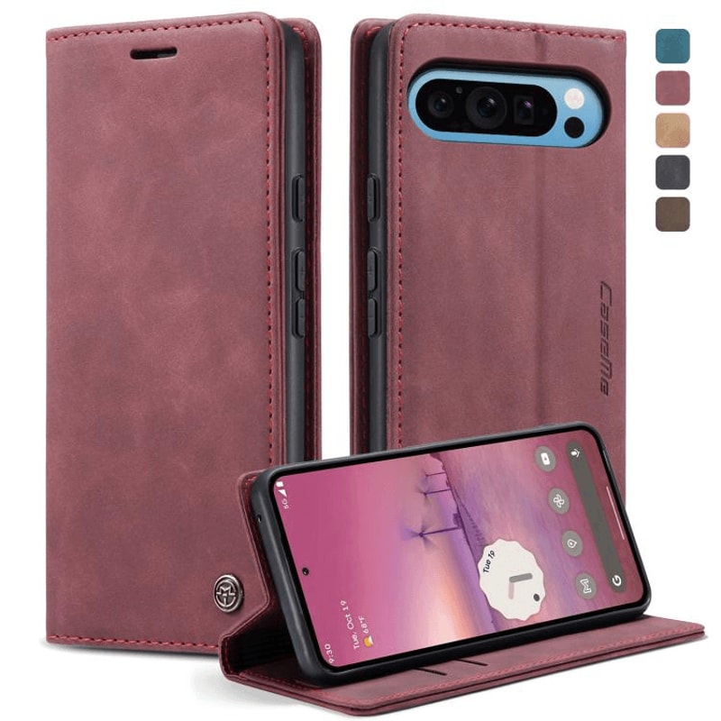 Google Pixel Wallet Flip Case Leather Stand Cover With Card Slots 11