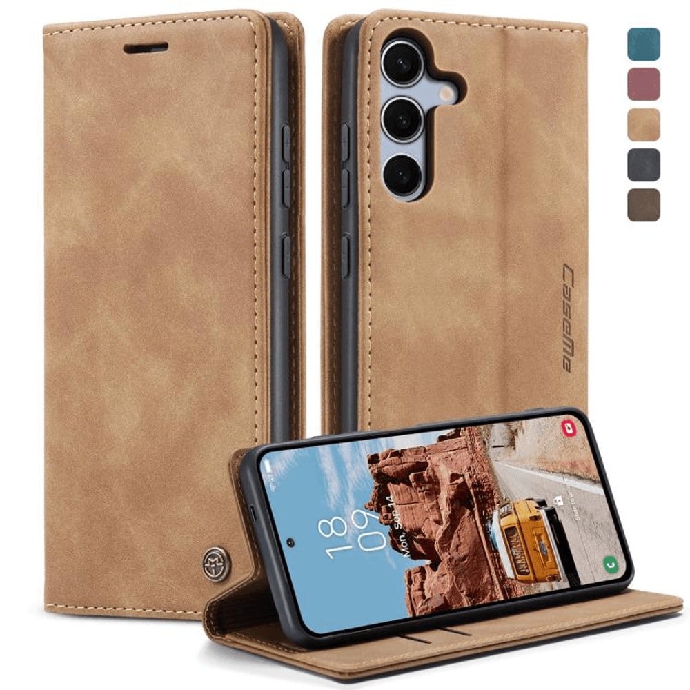 Samsung Galaxy Wallet Flip Case Leather Stand Cover With Card Slots Shockproof Protection 9