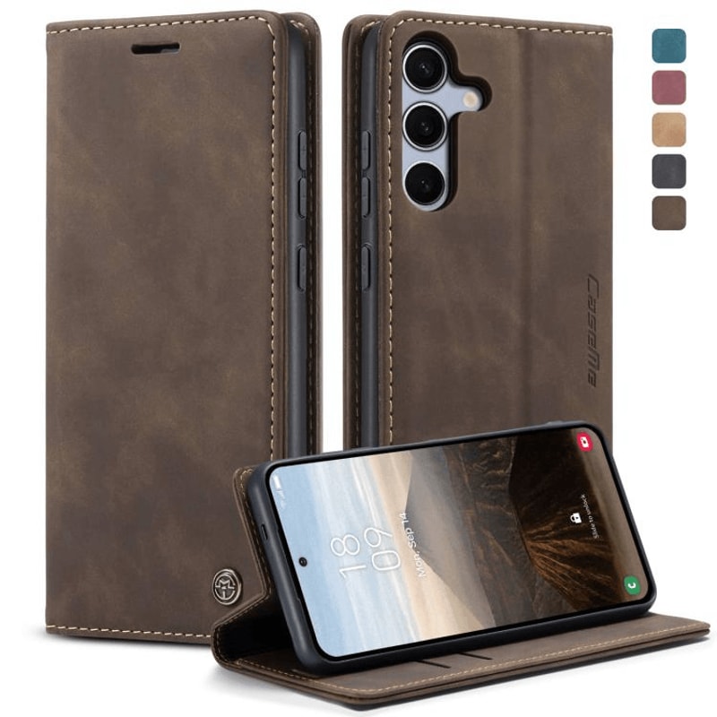 Samsung Galaxy Wallet Flip Case Leather Stand Cover With Card Slots Shockproof Protection 10