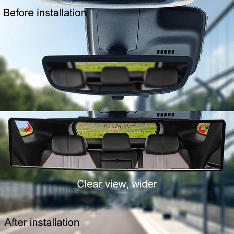 HD Wide Angle Car Rearview Mirror Anti Glare Anti Fog Clip On 4